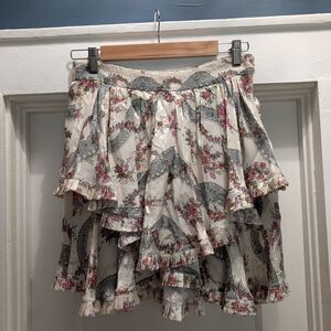 Isabel Marant Floral Ruffle Skirt